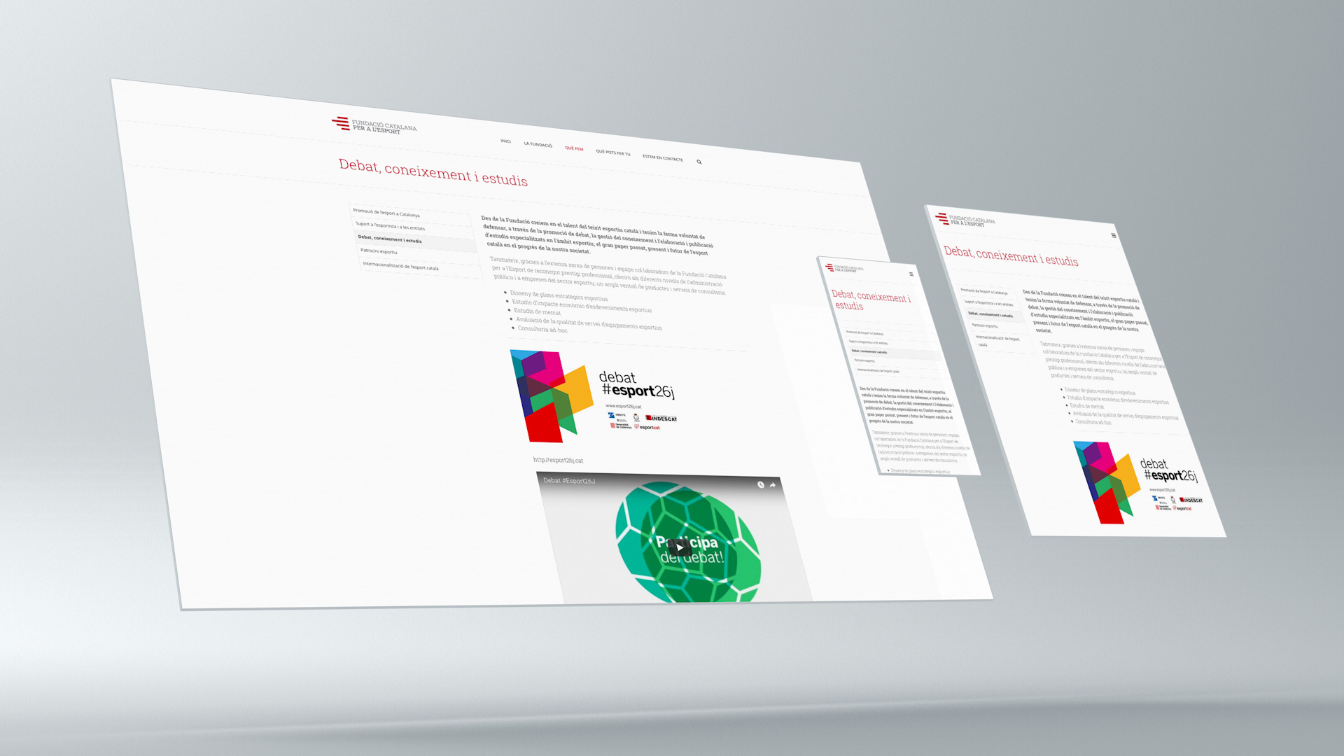 Diseño web Fundació Catalana per a l'Esport